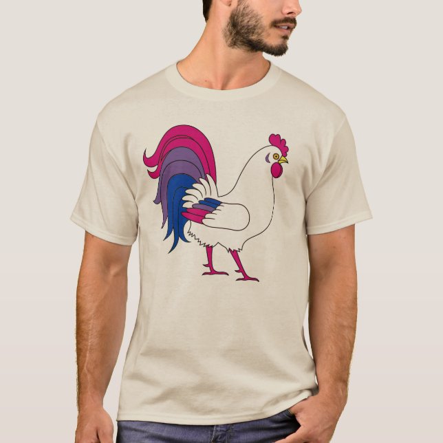 Bisexual Rooster T-Shirt (Vorderseite)
