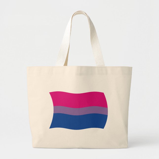 Bisexual Stolperflagge Tote Bag Jumbo Stoffbeutel (Vorne)