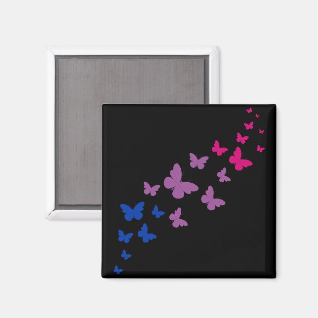 Bisexual Stolz Butterfly Trail Magnet (Vorderseite/Rückseite)