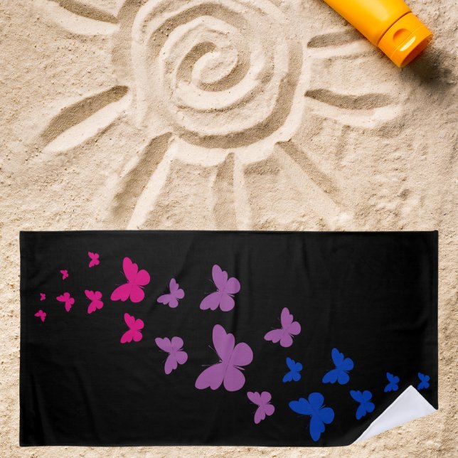 Bisexual Stolz Butterfly Trail Strandtuch (Von Creator hochgeladen)