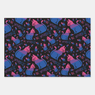 Bisexual Stolz Katze - Seien Sie sich selbst Geschenkpapier Set