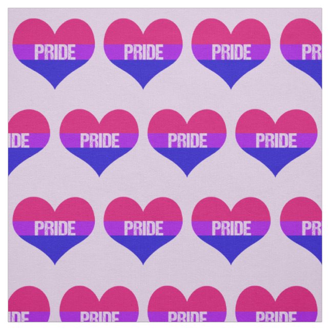 Bisexual-Stolz-Liebe-Herzen Stoff (Muster)