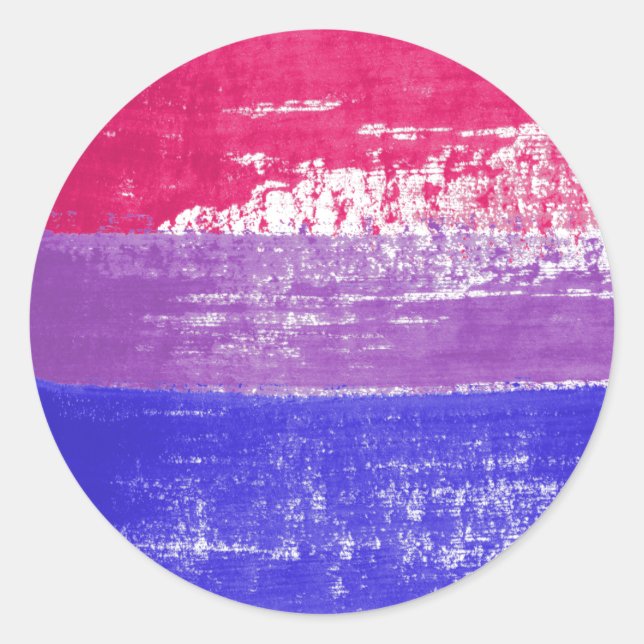 Bisexual Stolz Paint Runder Aufkleber (Vorderseite)