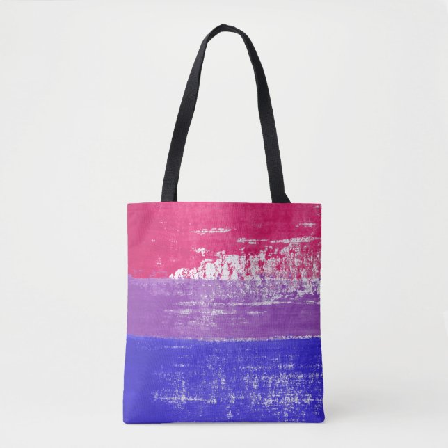 Bisexual Stolz Paint Tasche (Vorderseite)