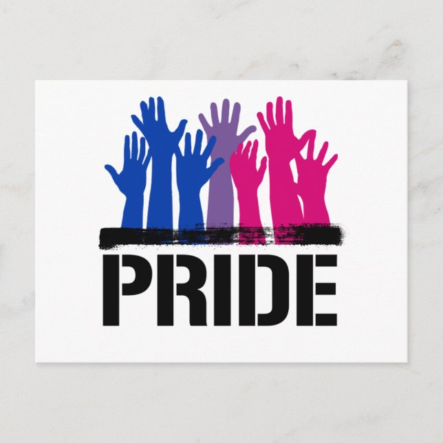 Bisexual Together Pride Postkarte (Vorderseite)