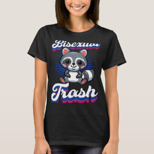 Bisexual Trash Niedlich Raccoon Bisexual Prix Joke T-Shirt