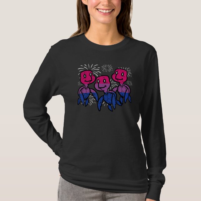 Bisexual Turtles Subtle Bi Pride Flag Lgbtq Men Wo T-Shirt (Vorderseite)