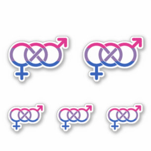 Bisexualität Geschlechtersymbol Aufkleber