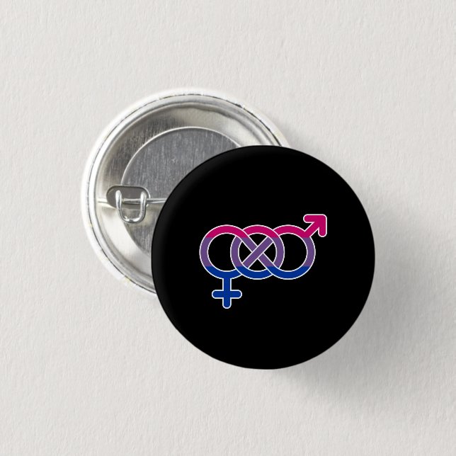 Bisexualität Geschlechtersymbol Button (Vorne & Hinten)