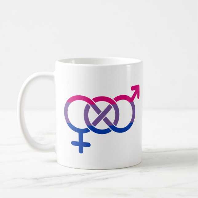 Bisexualität Geschlechtersymbol Kaffeetasse (Links)