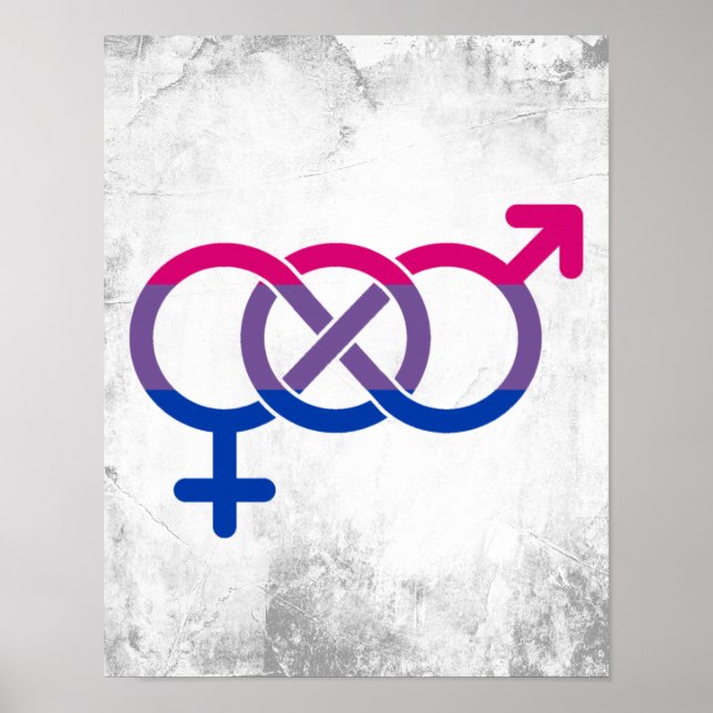 Bisexualität Geschlechtersymbol Poster (Vorne)
