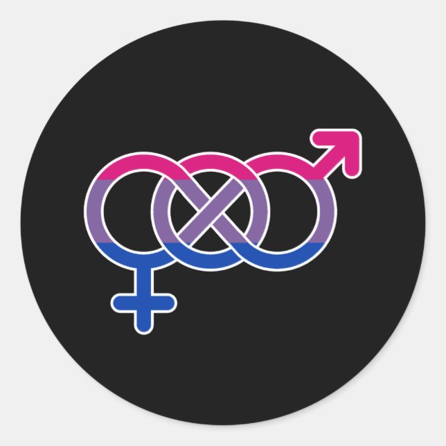 Bisexualität Geschlechtersymbol Runder Aufkleber (Vorderseite)