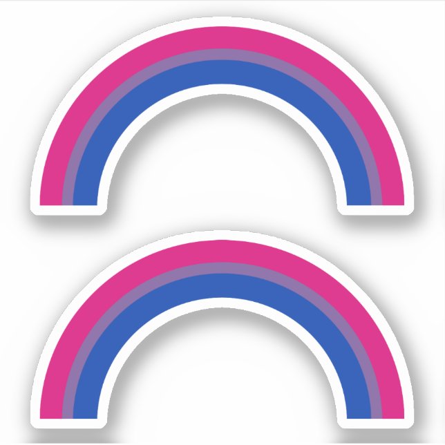 Bisexualität Pride Rainbow Aufkleber (Vorderseite)