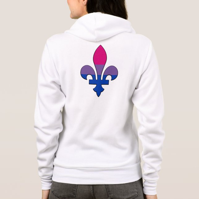 Bisexualität Stolz auf Fleur-de-lis Hoodie (Rückseite)