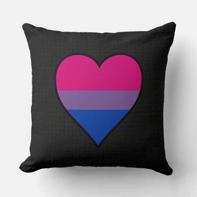 Bisexualität Stolz Herzkissen Kissen (Vorderseite)