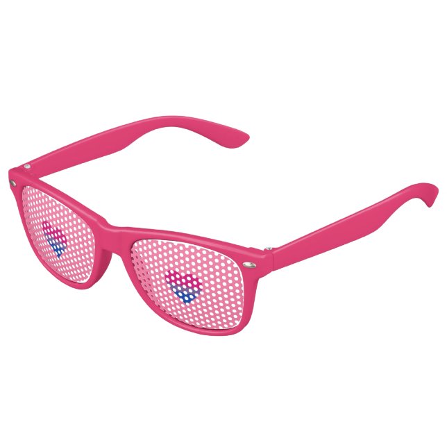 Bisexualität stolze Herzen Kinder Sonnenbrille (Schrägansicht)