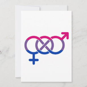Bisexualitäts-Gendersymbol Feiertagskarte