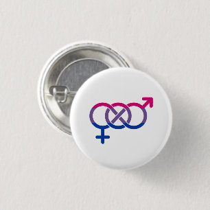 Bisexualitäts-Geschlechtssymbol Button
