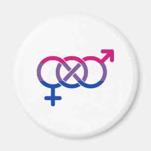 Bisexualitäts-Geschlechtssymbol Magnet