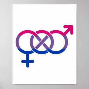 Bisexualitäts-Geschlechtssymbol Poster