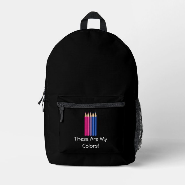 Bisexualitäts-Stifte  Bedruckter Rucksack (Vorderseite)