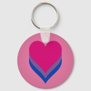 Bisexualitäts-Stolz-Herzen-Schlüsselanhänger Schlüsselanhänger