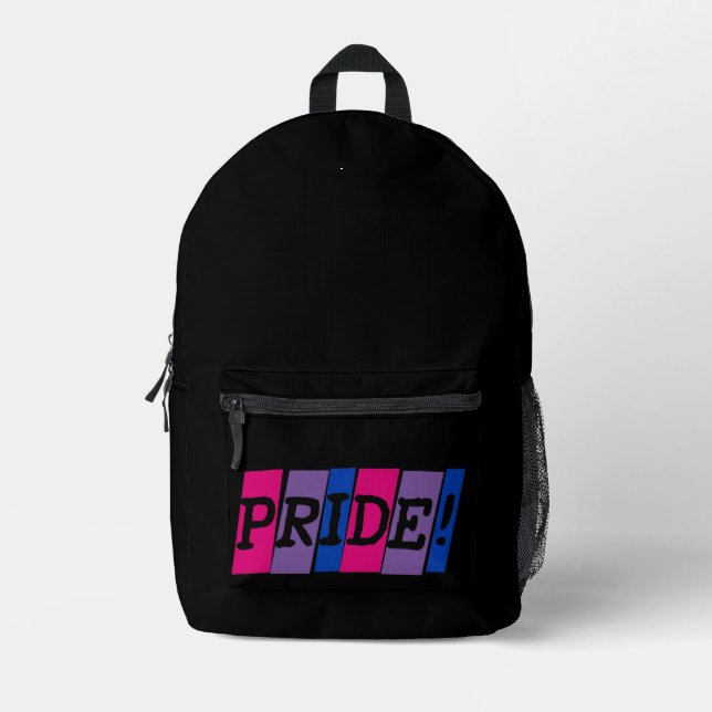 Bisexualitäts-Stolz Textschild  Bedruckter Rucksack (Vorderseite)