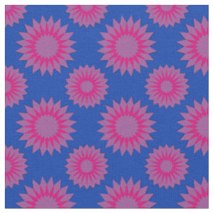 Bisexualitäts-Stolzfarben /blaues Blumenmuster Stoff