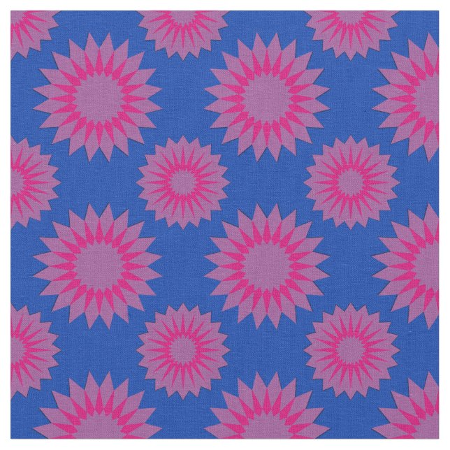 Bisexuality pride colors /blue flower pattern stoff (Nahaufnahme)