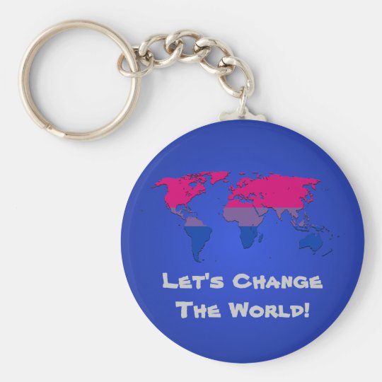 Bisexualitystolz-Weltkarte Keychain Schlüsselanhänger