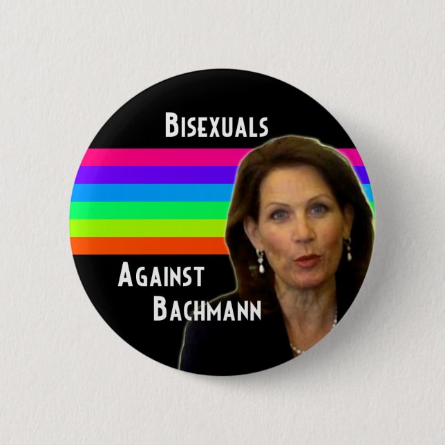 Bisexuals gegen Bachmann Knopf Button (Vorderseite)