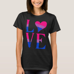Bisexuell Bi Stolz Flagge Liebe Unterstützung Männ T-Shirt