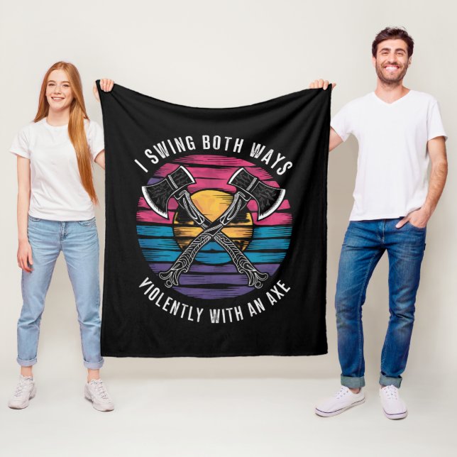 Bisexuell ich schwinge beide Wege als Funny-Bi-Pri Fleecedecke (Beispiel)