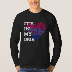 Bisexuell LGBTQ Daumen Herz Meine DNA Bisexuell Fl T-Shirt