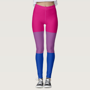 Bisexuell Pink Fuchsia Lila Blau Streifen LGBT Leggings