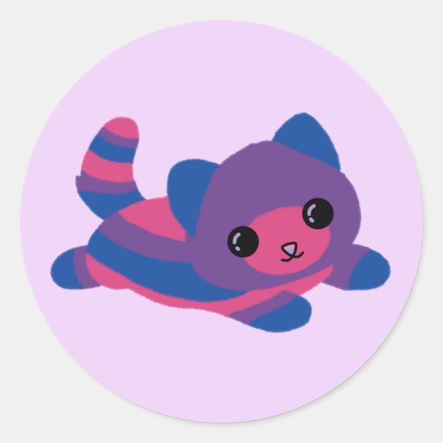 Bisexuelle Aufkleber für Katzen (Vorderseite)