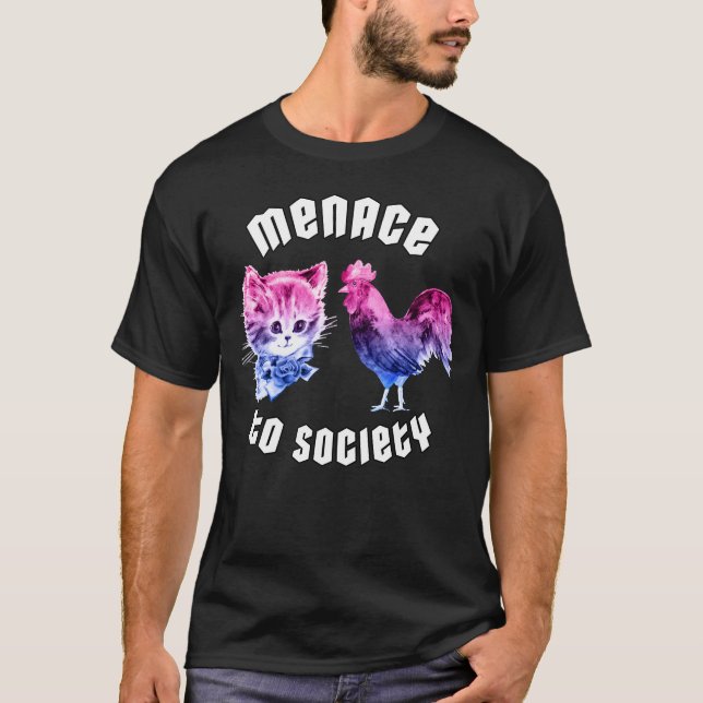 Bisexuelle Bedrohung der Gesellschaft T-Shirt (Vorderseite)