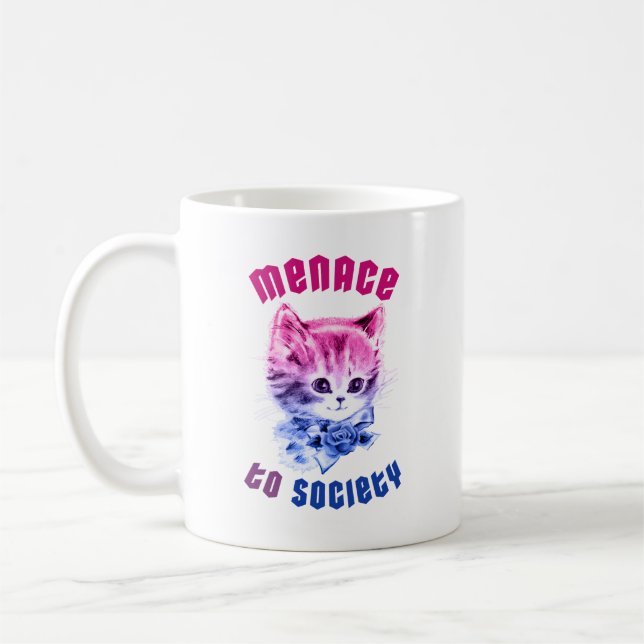Bisexuelle Bedrohung Kitty Kaffeetasse (Links)