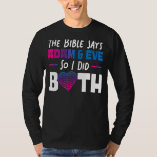 Bisexuelle Bi Pride Flag Bibel Die Bibel sagt Adam T-Shirt
