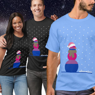 Bisexuelle Fahne Weihnachtsgeschenk Snowmoutfit T-Shirt