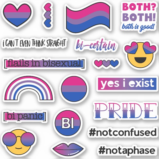 Bisexuelle Flag-Memos Aufkleber (Vorderseite)