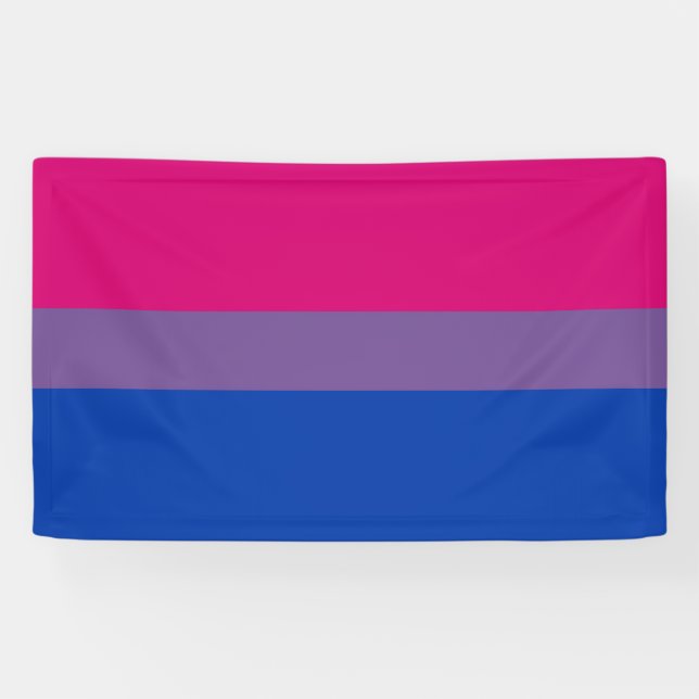 Bisexuelle Flagge Banner (Horizontal)