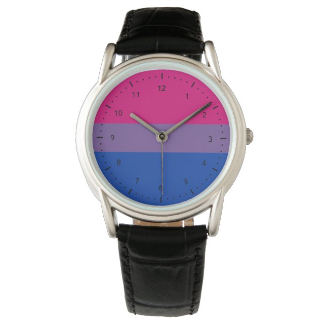 Bisexuelle Flagge Beobachtung Armbanduhr (Vorderseite)