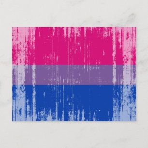 BISEXUELLE FLAGGE BEUNRUHIGT -.png Postkarte
