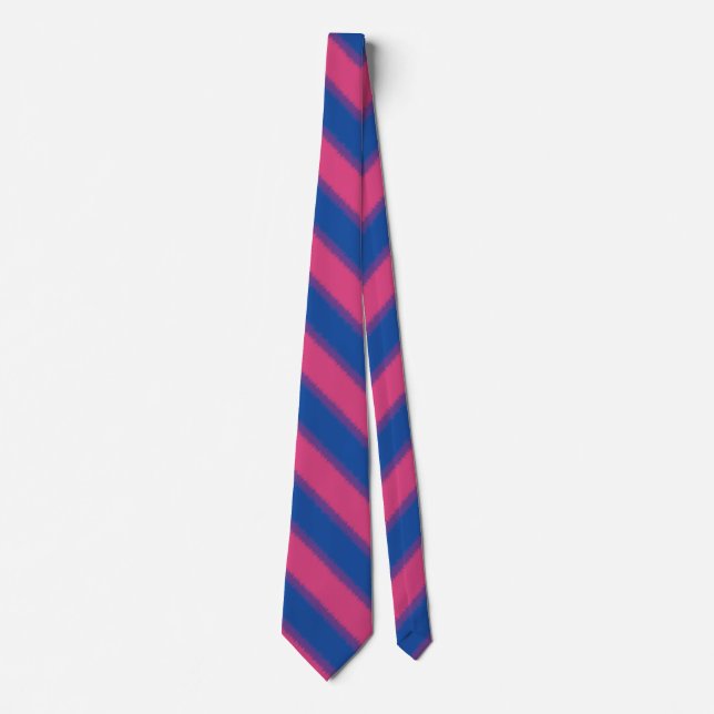 Bisexuelle Flagge Diagonal Stripe Neck Tie Krawatte (Vorderseite)