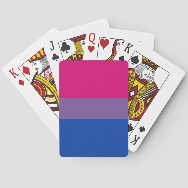 Bisexuelle Flagge, die Karten spielt Spielkarten (Rückseite)