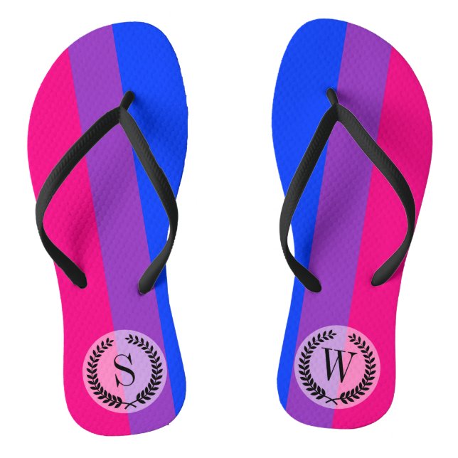 Bisexuelle Flagge Flip Flops (Fußbett)