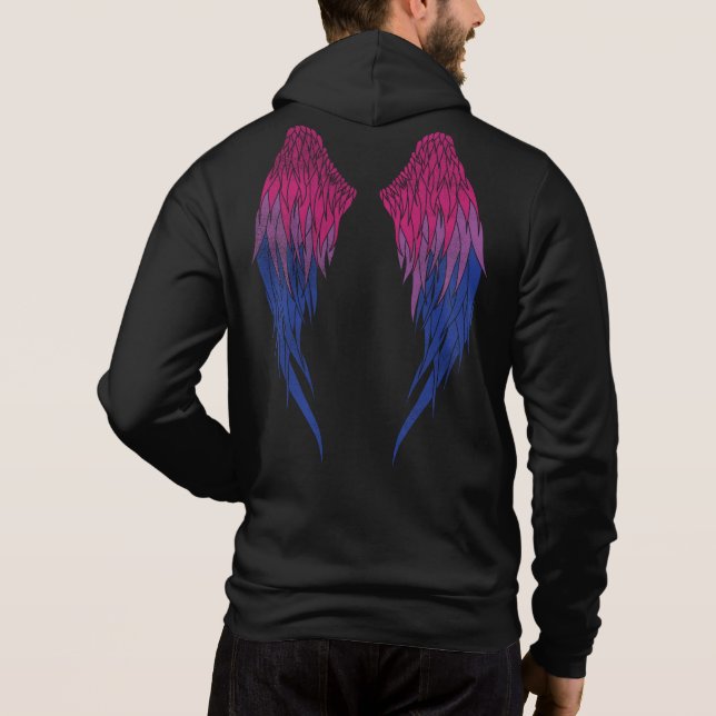 Bisexuelle Flagge - Halo - Flüge Hoodie (Rückseite)