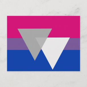BISEXUELLE FLAGGE ORIGINAL MIT SYMBOL -.png Postkarte