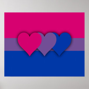 Bisexuelle Flagge Poster